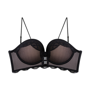 圆润胸型不用P图前开扣一体式固定杯3.5cm厚度小熊内衣女有承托力