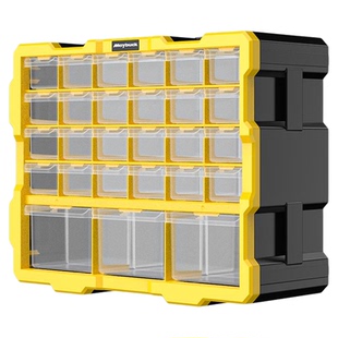 零件收纳盒螺丝批头五金电子元器配件工具盒收纳抽屉式加厚分格箱