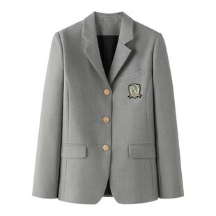 东京岁时记jk校供制服女学院风高级感灰色西服西禾私立外套女秋季