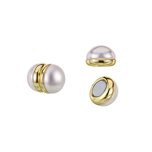 双面珍珠磁吸耳钉耳夹无耳洞女学生党无痛轻奢高级感小众耳骨夹