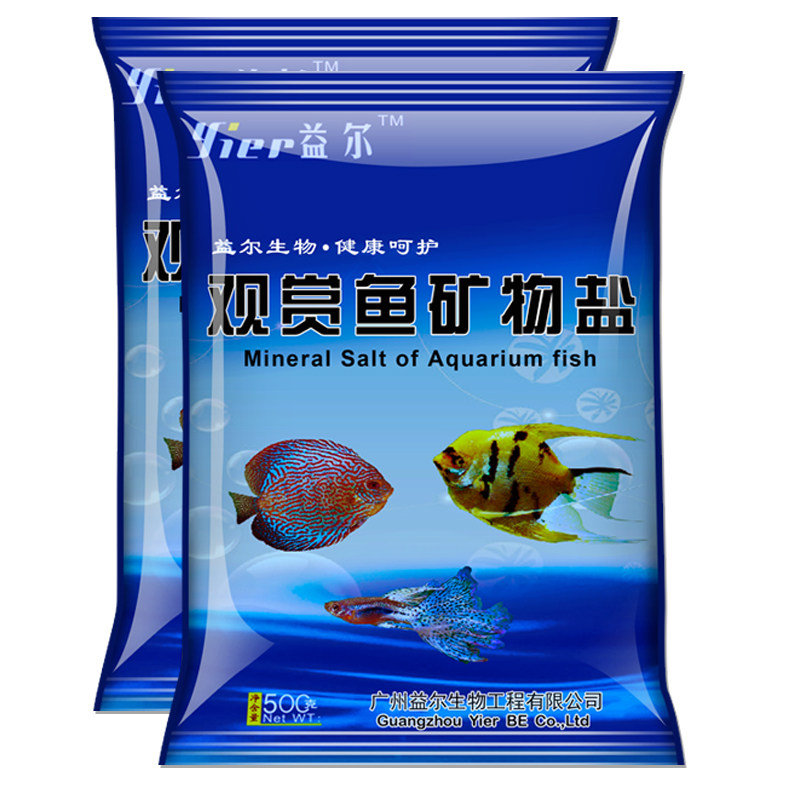 益尔水族观赏鱼专用盐净化水质鱼盐热带鱼龙鱼海盐鱼缸养鱼矿物盐