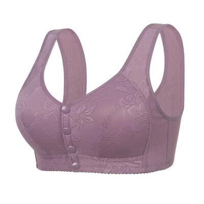 中老年前扣无钢圈内衣文胸