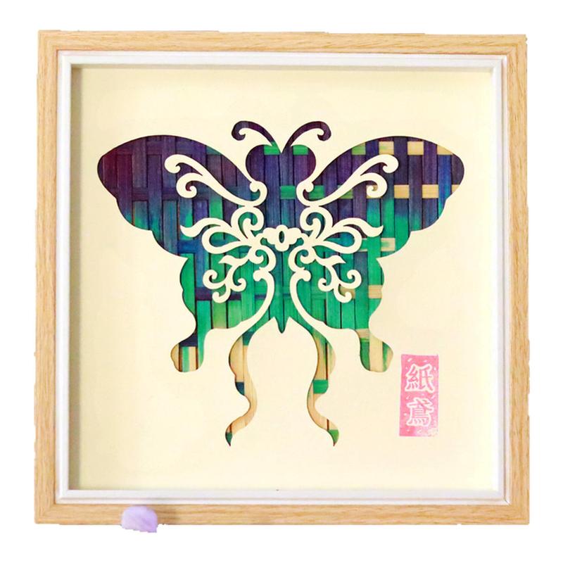非遗竹编画纸鸢DIY材料包母亲节