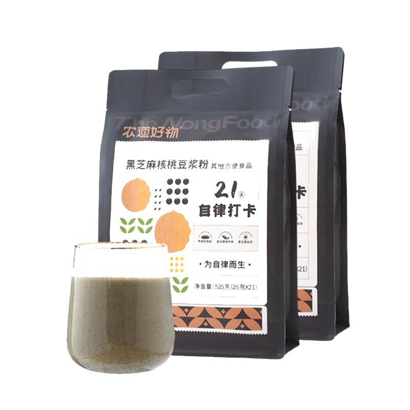 农道好物黑豆粉无糖黑芝麻糊
