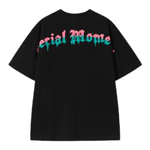 tokidoki渐变图案印花T恤短袖时尚简约男女情侣宽松纯棉夏季新款