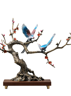 喜上眉梢花开富贵装饰摆件