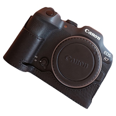 佳能R7R10真皮底座皮套相机包