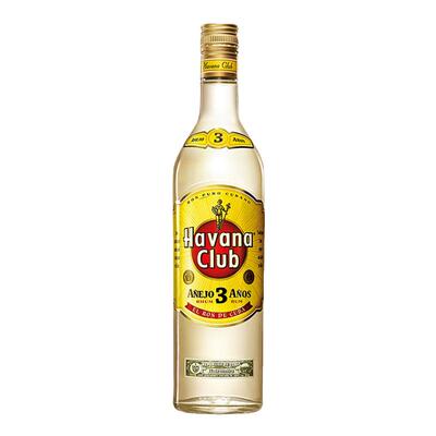 哈瓦纳俱乐部  朗姆酒3年陈酿700mL洋酒保乐力加出品原瓶进口