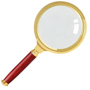 高清阅读放大镜手持便携式老人老花镜金属框100儿童高倍学生老年人鉴定专用维修用扩大镜20倍30倍不伤眼正品