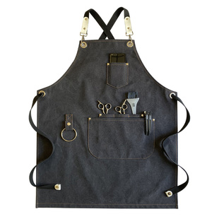 中餐厅同款围裙定制印logo花店美发师发型师防污理发咖啡师工作服