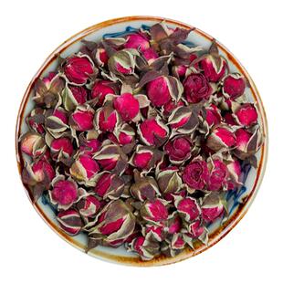 金边玫瑰50克云南玫瑰花正品无硫玫瑰花茶食用泡水冷泡罐装搭红枣