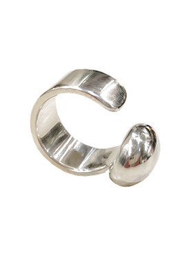 弘霞客女足银时尚开口手工戒指