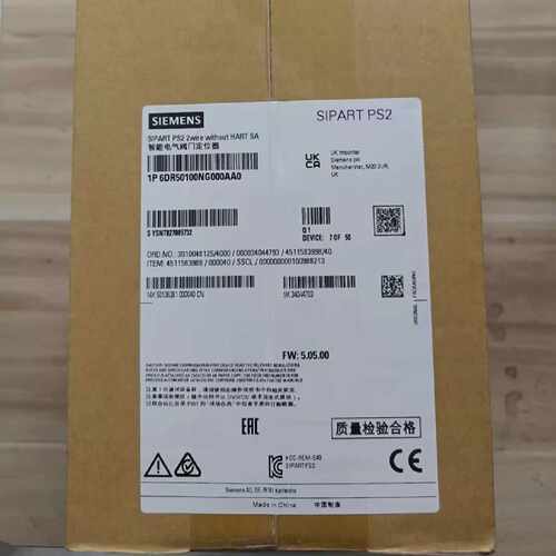 议价西门子 6DR5010-0NG00-0AA0 SIPART PS2 智能阀门定位器全新