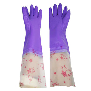 东亚乳胶家用绒里保暖手套宽口洗碗洗衣加绒加厚酒店家务清洁冬季