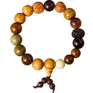 原创天然原木18籽男士手链十八子手串男女十八籽多宝菩提文玩礼物