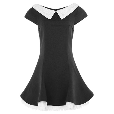 时尚复古洛可可钉珠连衣裙女