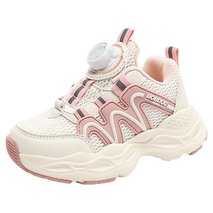 巴布豆女童鞋子秋冬款2025新款4加绒二棉5冬鞋6儿童纽扣运动鞋7岁