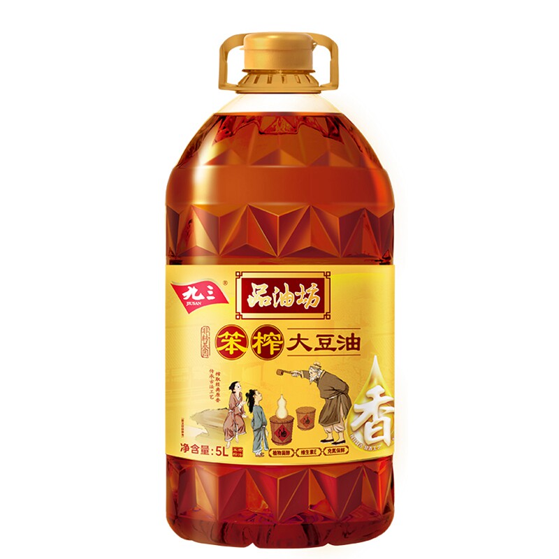九三非转基因笨榨大豆油品油坊5L