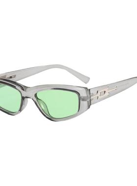 抖音绿色灰框墨镜女高级感