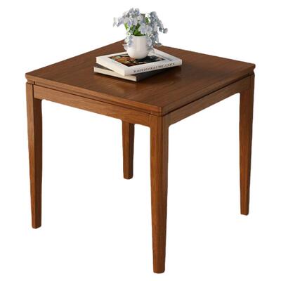 单层全实木沙发边小方几