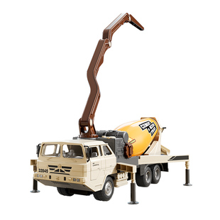 超大号水泥泵车模型可喷水混凝土工程车惯性高空消防车玩具车男孩