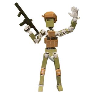 3D打印多关节可动人偶士兵幸运13全身机械风小人网红解压玩具玩偶