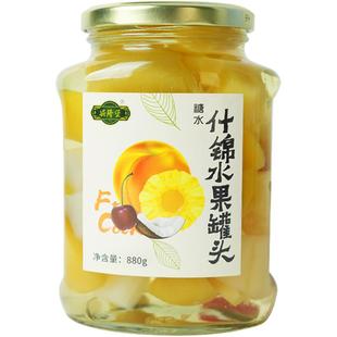 什锦罐头混合水果罐头黄桃草莓椰果草莓菠萝罐头杂果水果捞整箱