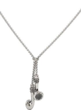 花迹耳机造型欧美冷淡风项链女