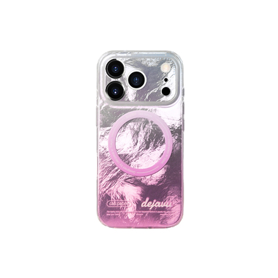 壳空间原创dejavu粉色磁吸手机壳适用苹果17/16promax手机壳iPhone15pro新款14手机套磨砂防摔镀铝13女款