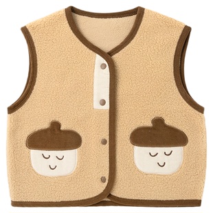 儿童冬季马甲嘟嘟家男童女童秋冬背心小宝宝加绒衣服婴儿加厚童装