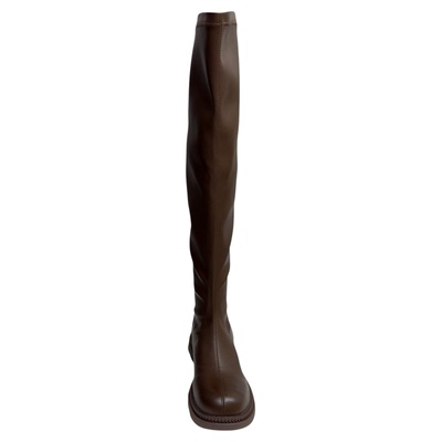 薄底高个子过膝靴女平底长靴