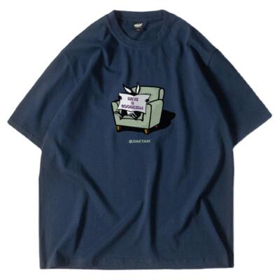 DAKYAM兔子印花短袖情侣T恤