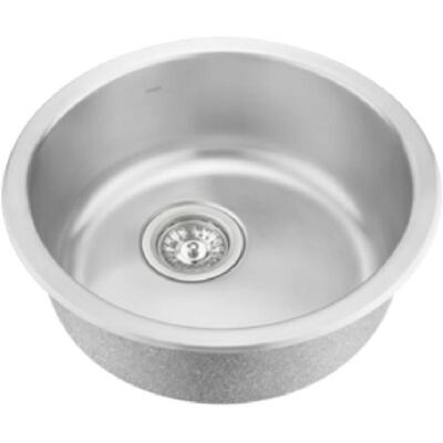 摩恩纳米水槽吧台岛台圆形单槽304不锈钢枪灰台下盆70033DB/23607