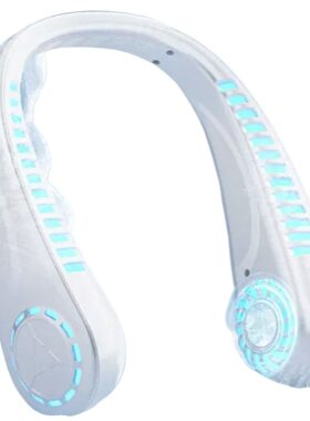 挂脖小风扇静音小型制冷2026新款usb充电户外便携式随身超长续航学生超静音无声颈脖挂式无叶大风力降温神器