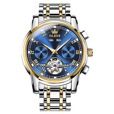 瑞士欧利时镂空防水机械男表