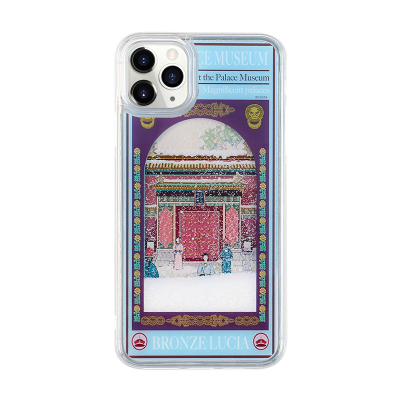 Bronze Lucia适用故宫文创iphone11promax手机壳苹果x雪花流沙下雪古风xs冬季创意趣味防摔保护套女
