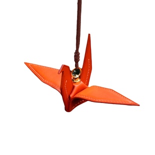 驭 真皮千纸鹤汽车挂饰diy进口牛皮高级感车挂送男友轻奢创意礼物