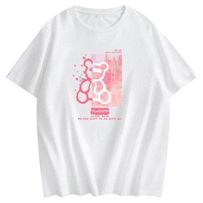 今年流行夏日大码女装2026新款上衣短袖t恤女纯棉设计感小众白色