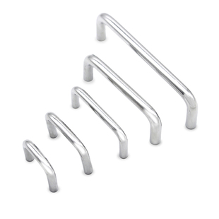 ls511实心304不锈钢拉手橱柜柜门家居抽屉U型工业把手96m孔距定制