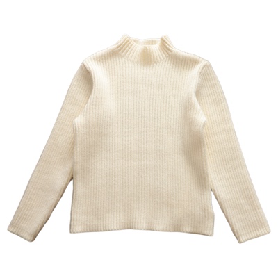 女童冬季一体加绒针织毛衣中大儿童保暖加厚弹力螺纹中高领打底衫