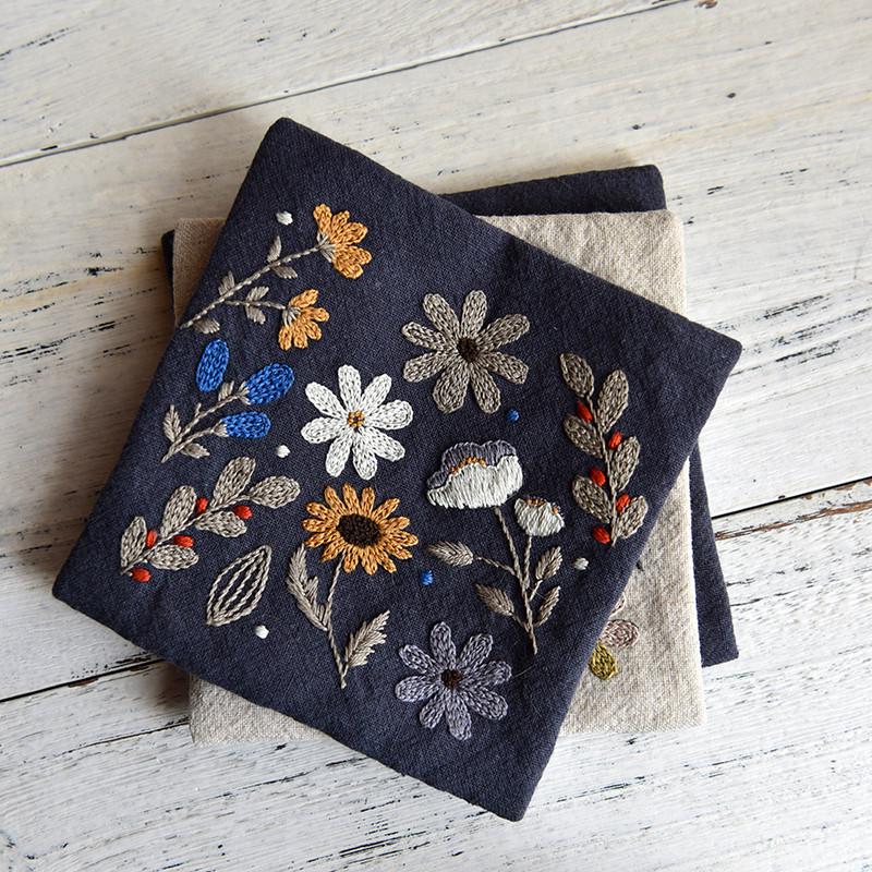 喝茶去松果果手工DIY布艺欧式刺绣材料包新手初学手绣自绣花套件