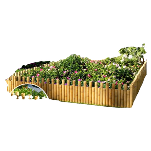 竹篱笆栅栏围栏花园户外庭院小院子低矮防腐竹子护栏装饰花坛造景