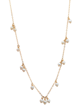 新款天然珍珠项链设计师款锁骨链