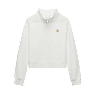 美特斯邦威套头短款休闲高领卫衣