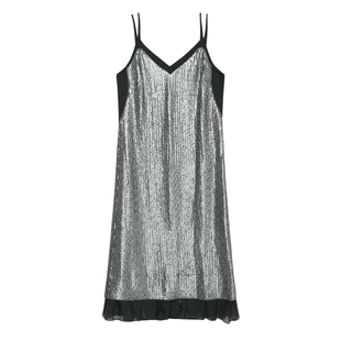 小众不撞款裙子连衣裙秋季摩登亮片吊带裙5E3L91163