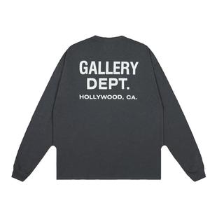 Gallery Dept字母标语印花长袖欧阳娜娜高街潮流复古情侣打底衫秋