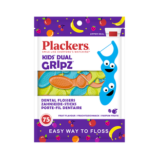 plackers派乐丝儿童牙线棒 超细扁线弓形剔牙线宝宝牙签线水果味