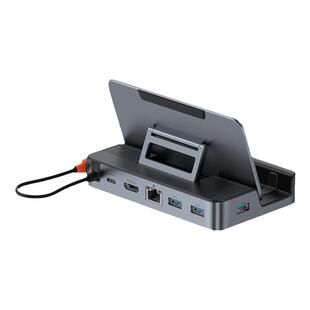 倍思适用Steamdeck拓展坞扩展游戏底座掌机主机多架多功能便携基座HDMI转换器投屏扩容键盘鼠标手柄官方配件