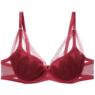 Liza Cheng缇雅系列蕾丝性感薄款文胸大胸显小收副乳内衣女LB0748