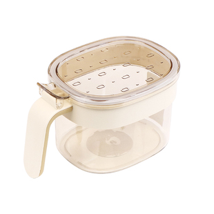 佐料盒单格带盖调料盒密封防潮厨房装盐鸡精调味料的盒子按压开盖